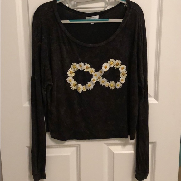 Long sleeve semi crop top - Picture 1 of 4